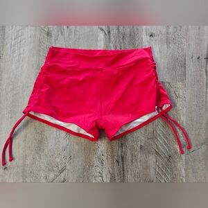 Women's Red Bathing Suit Shorts
